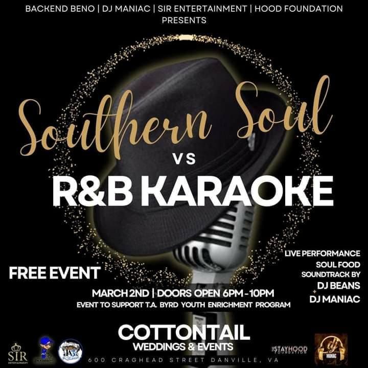 Southern Soul vs R&B Karaoke, Cottontail Weddings & Events, Danville, 2