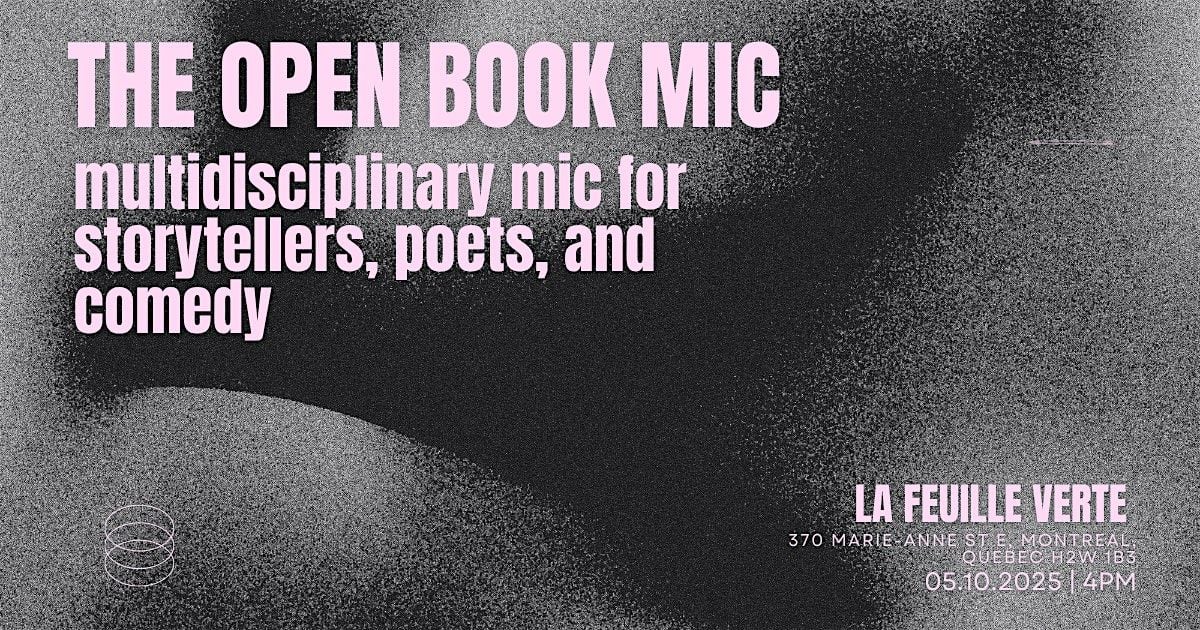 The Open Book Mic, 19 October | Event in Montréal | AllEvents