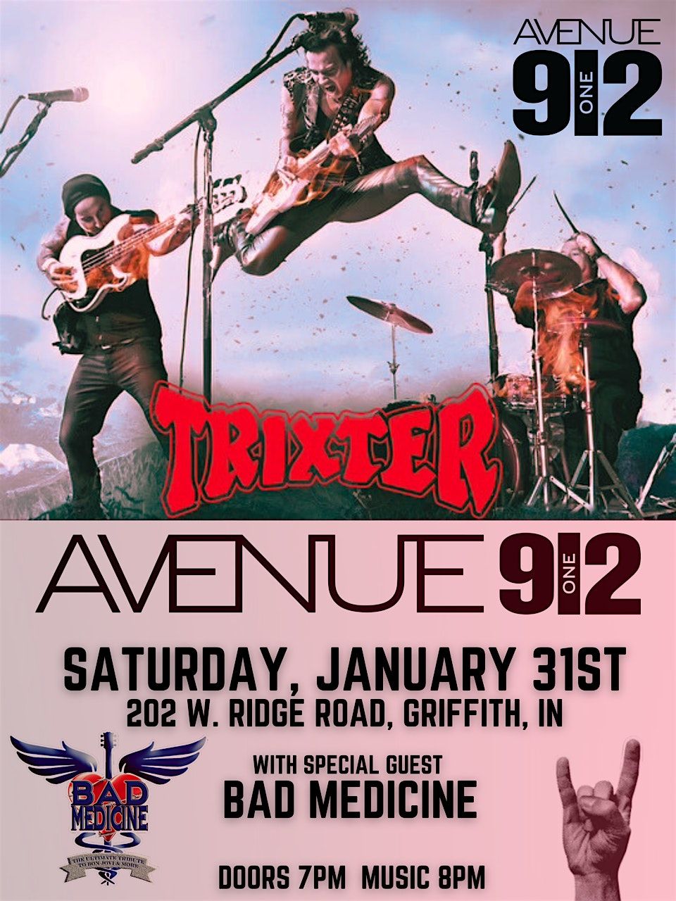 Trixter featuring Bad Medicine, 31 January | Event in Griffith | AllEvents