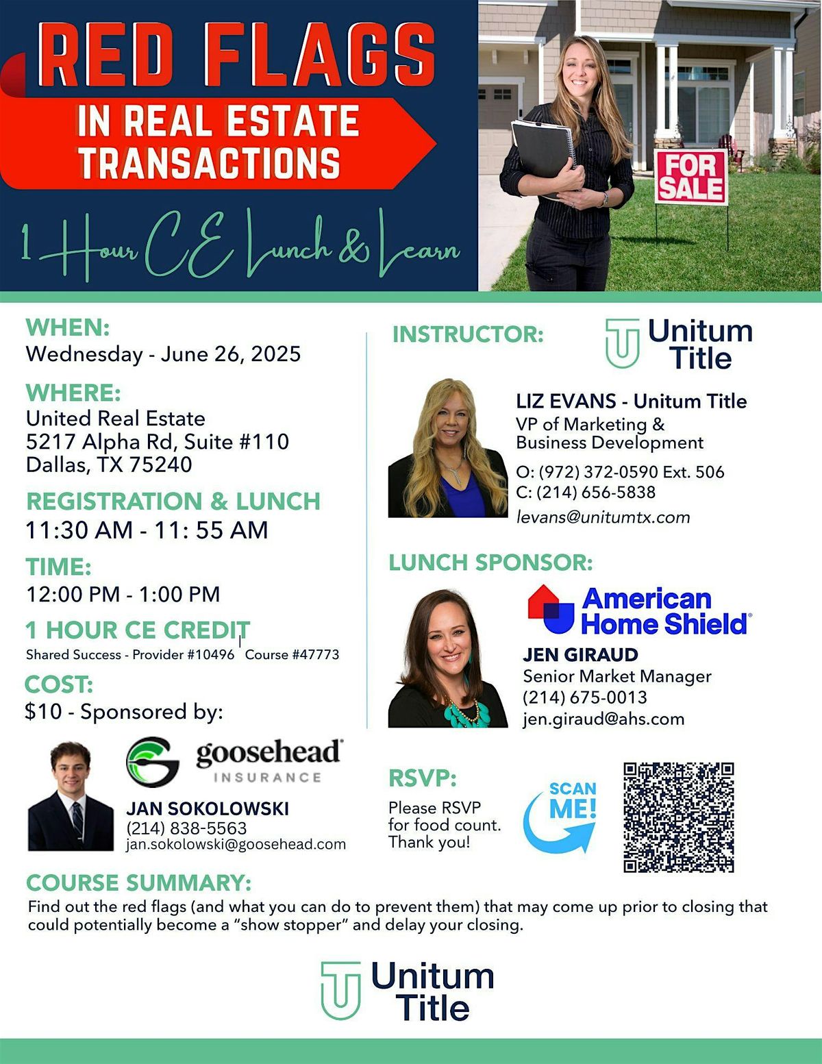 RED Flags in Real Estate Transaction - 1 Hour CE Lunch & Learn, 26 June | Event in Dallas | AllEvents