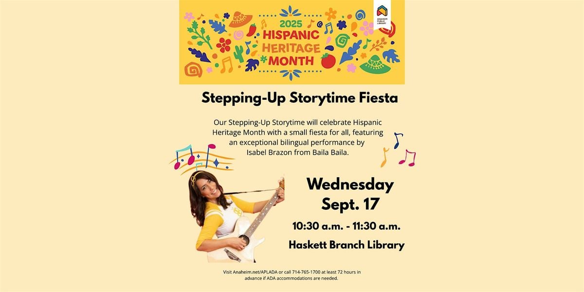 Stepping-Up Storytime Fiesta at Haskett Branch, 17 September | Event in Anaheim | AllEvents