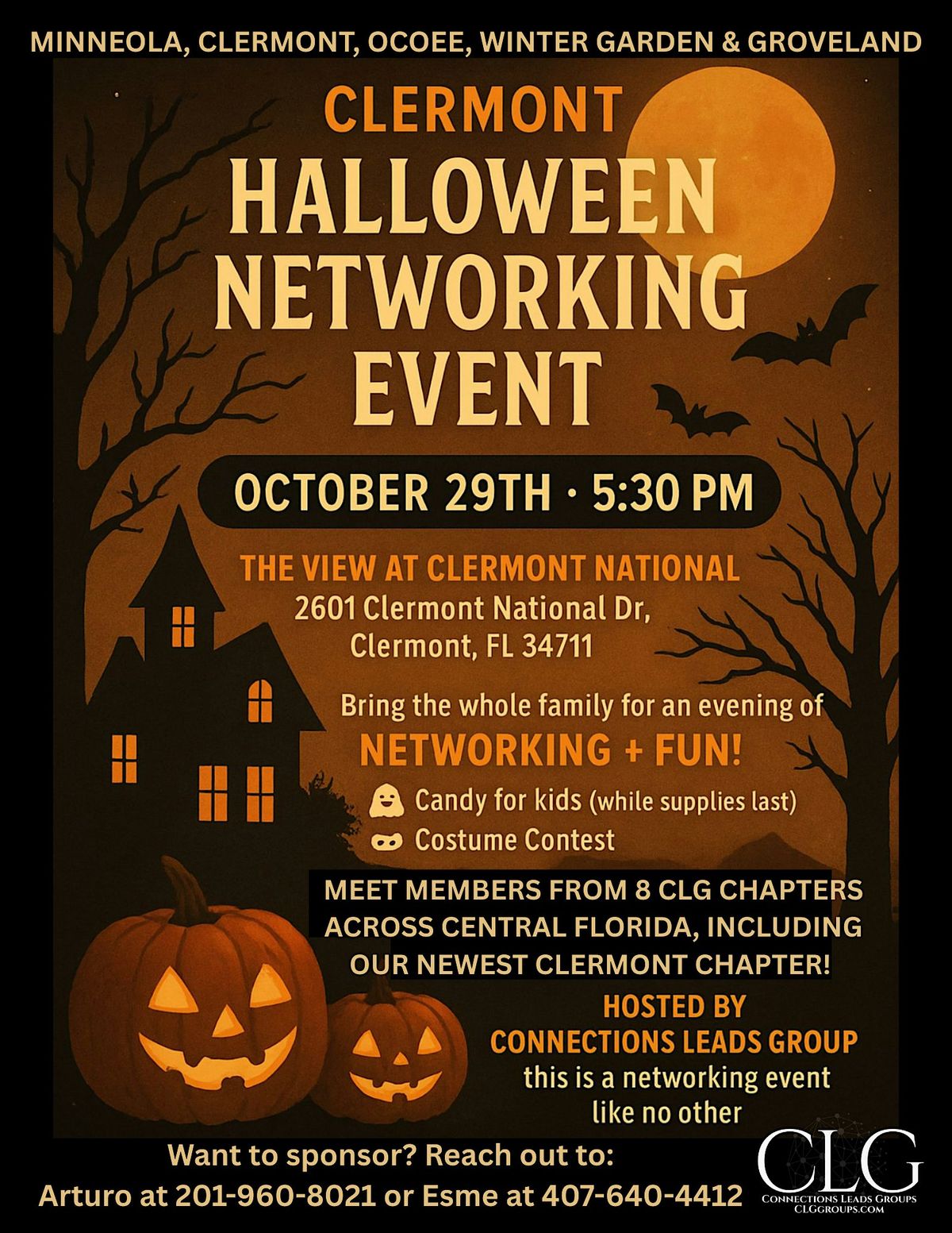 Clermont Halloween Networking Event - CLG FREE EVENT, 29 October | Event in Clermont | AllEvents
