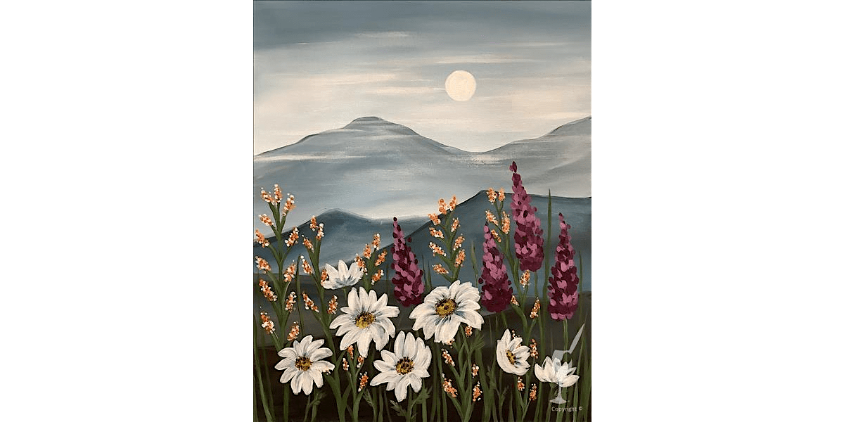 Misty Mountain Flower Peaks - Paint and Sip in Denver | Classpop!™, 16 August | Event in Denver | AllEvents