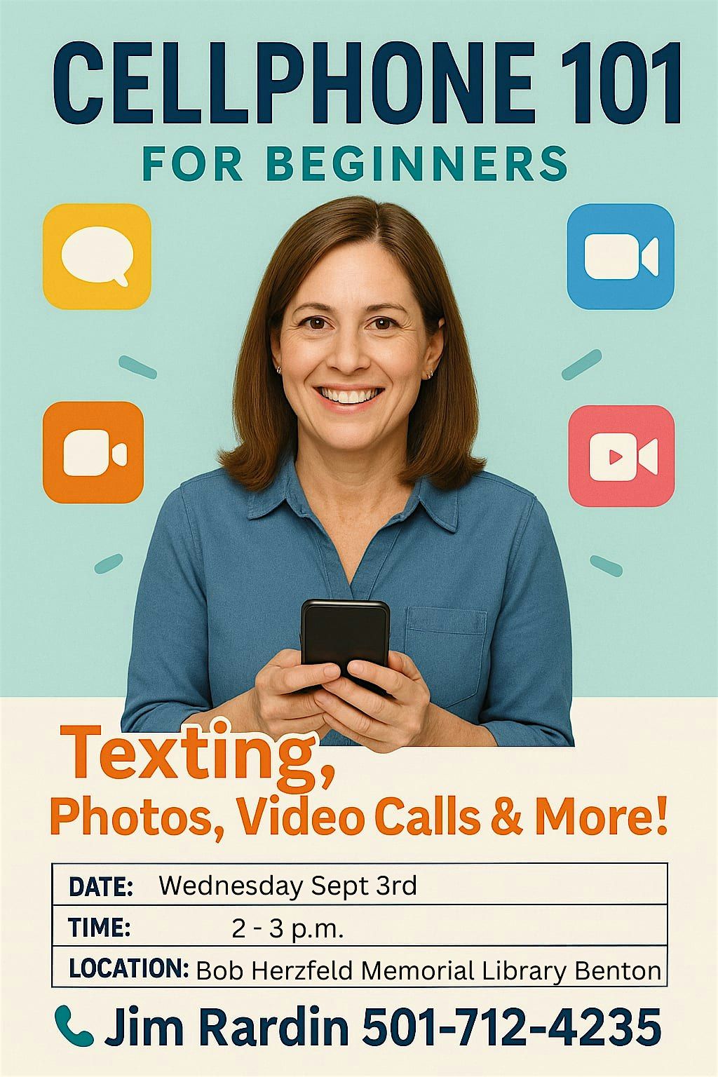 Cellphone 101 for Seniors, 3 September | Event in Benton | AllEvents