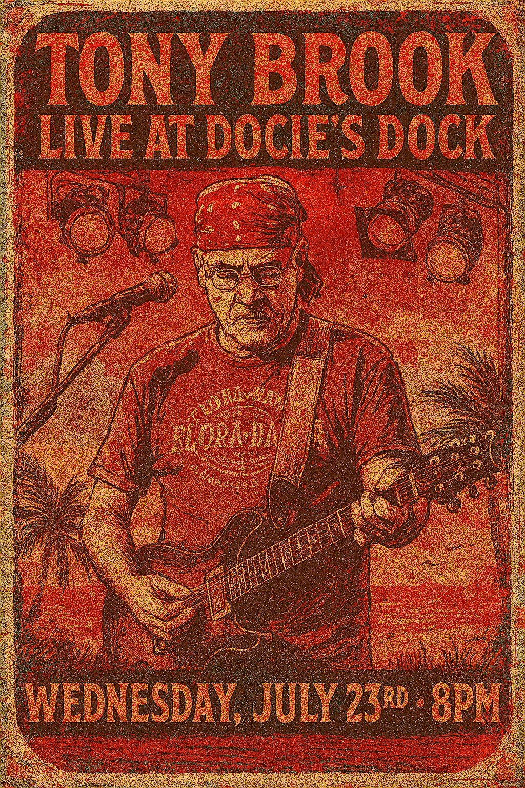 An Evening With Tony Brook Live @ Docies Dock Fort  Walton Beach, FL, 23 July | Event in Fort Walton Beach