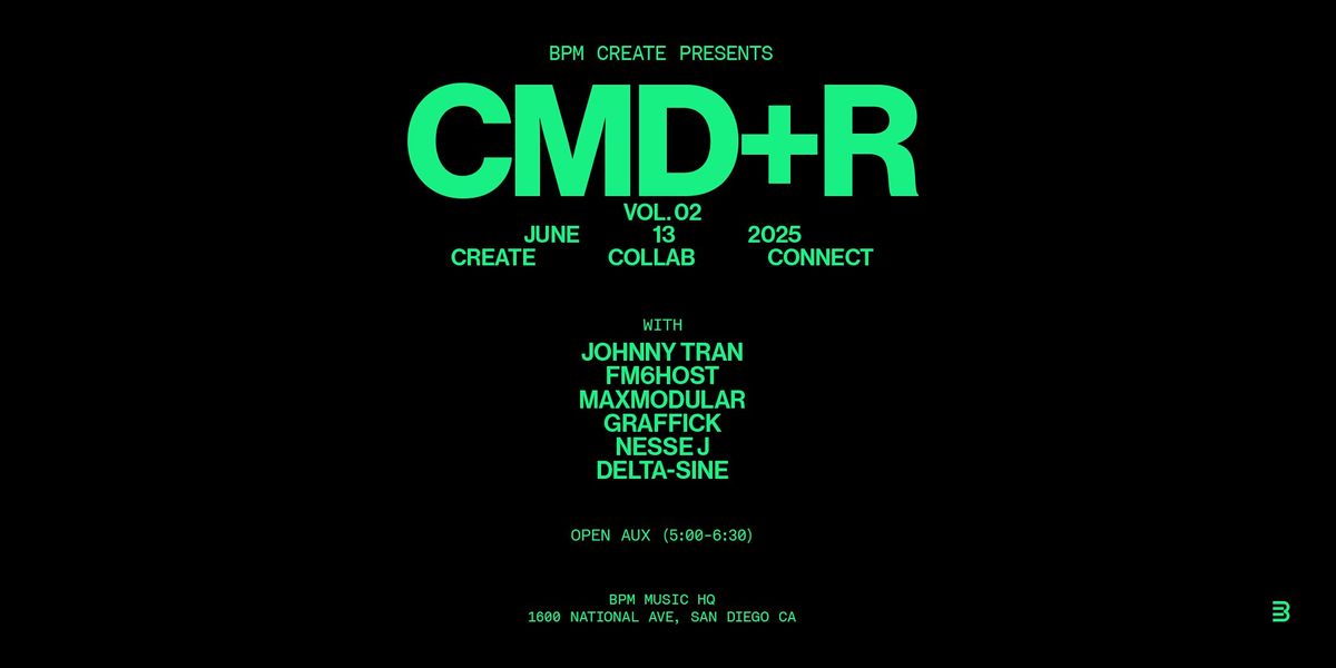 CMD + R, 13 June | Event in San Diego | AllEvents