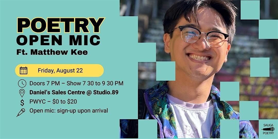 Poetry Open Mic ft. Matthew Kee, 22 August | Event in Mississauga | AllEvents