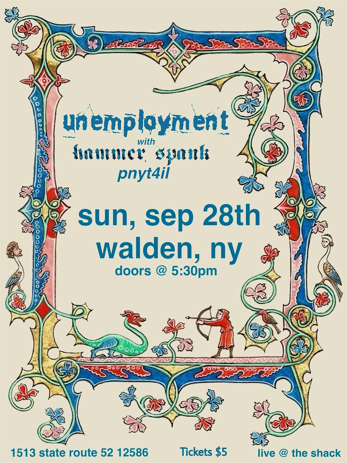 Unemployment w/ Hammer Spank & pnyt4il, 28 September | Event in Walden | AllEvents