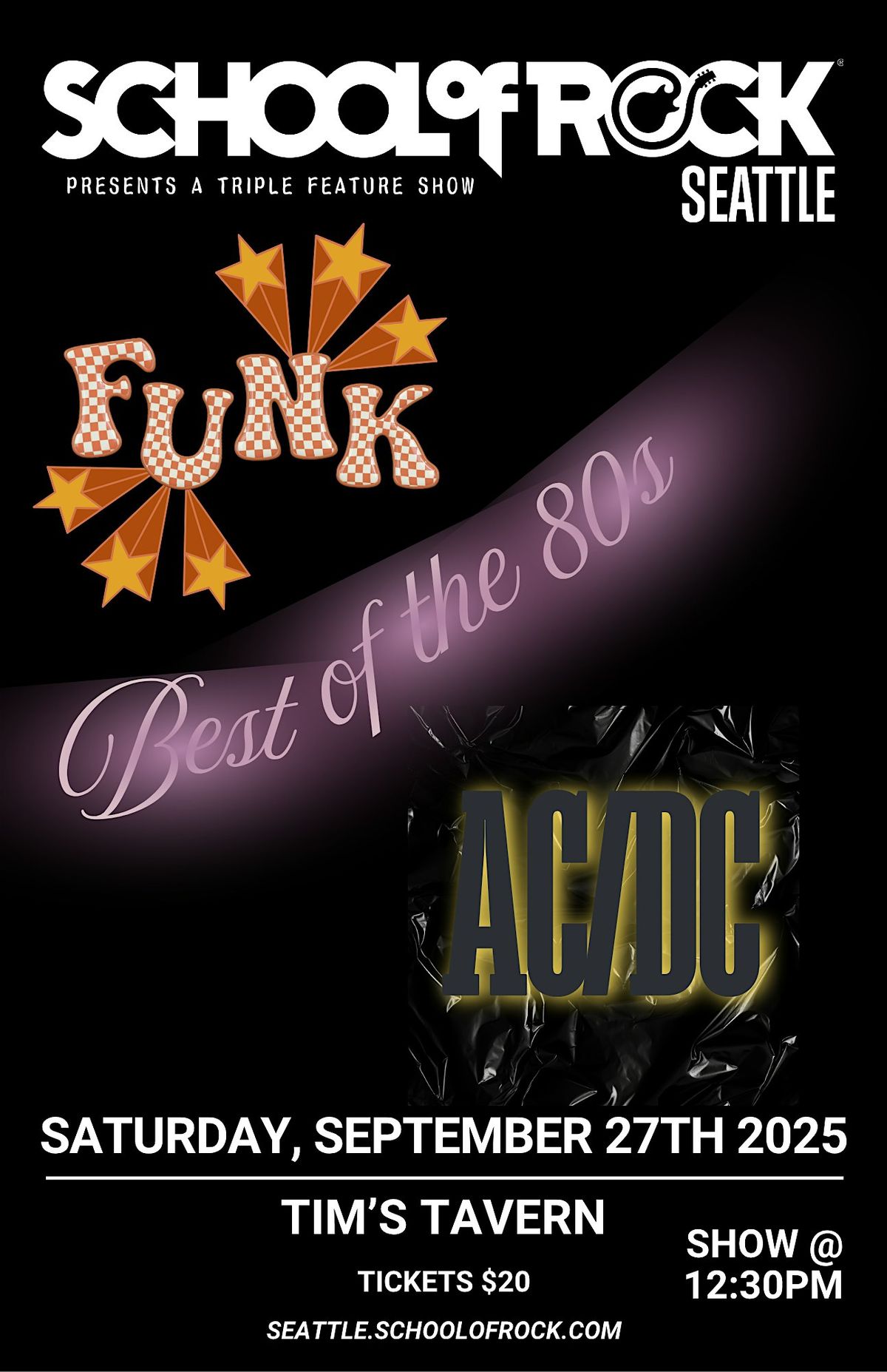 School of Rock Seattle Presents: Best of the 80s, AC/DC, & Funk, 27 September | Event in Seattle | AllEvents
