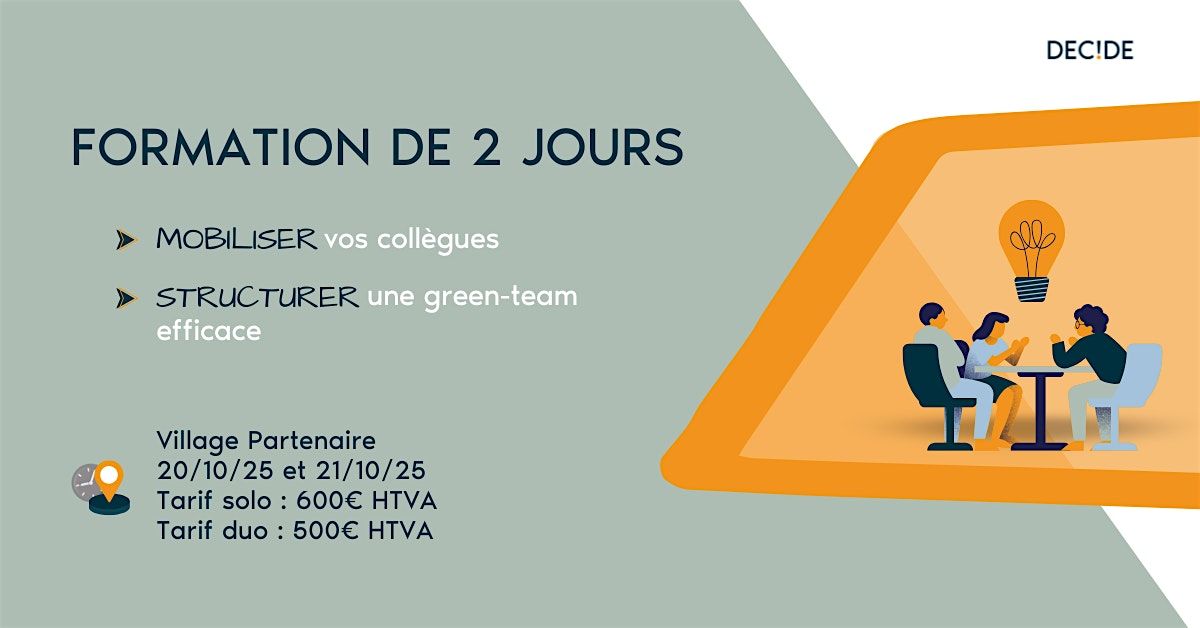 Formation - Embarquer ses collègues pour réussir sa transition, 20 October | Event in Bruxelles | AllEvents