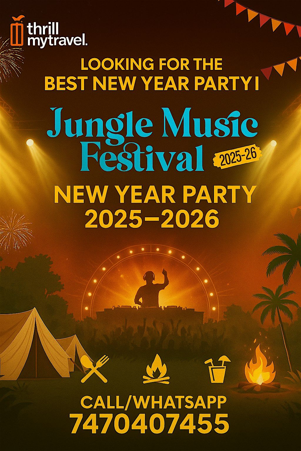 JMF - Jungle Music Fest 2025-26  - New Year Party In Udaipur To Chittorgarh, 31 December | Event in Udaipur