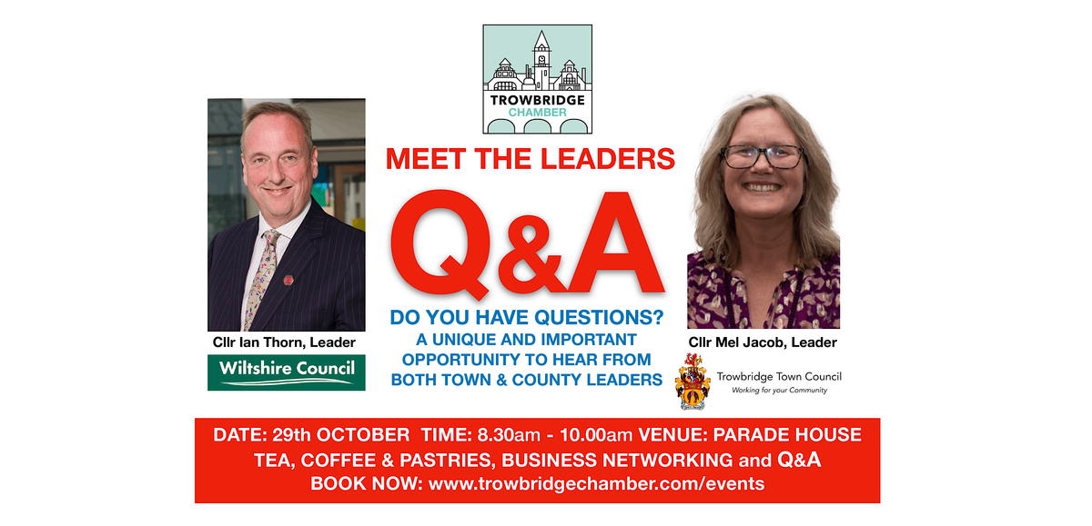 Q&A breakfast with the Leaders of Wiltshire & Trowbridge Town Councils, 29 October | Event in Trowbridge