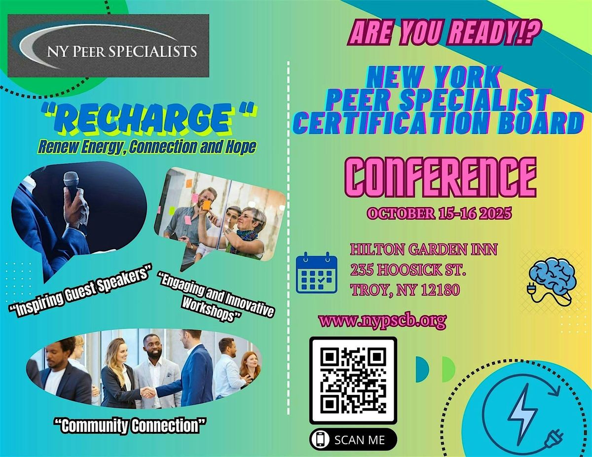 New York Peer Specialist Certification Board Annual Conference, 15 October | Event in Troy | AllEvents