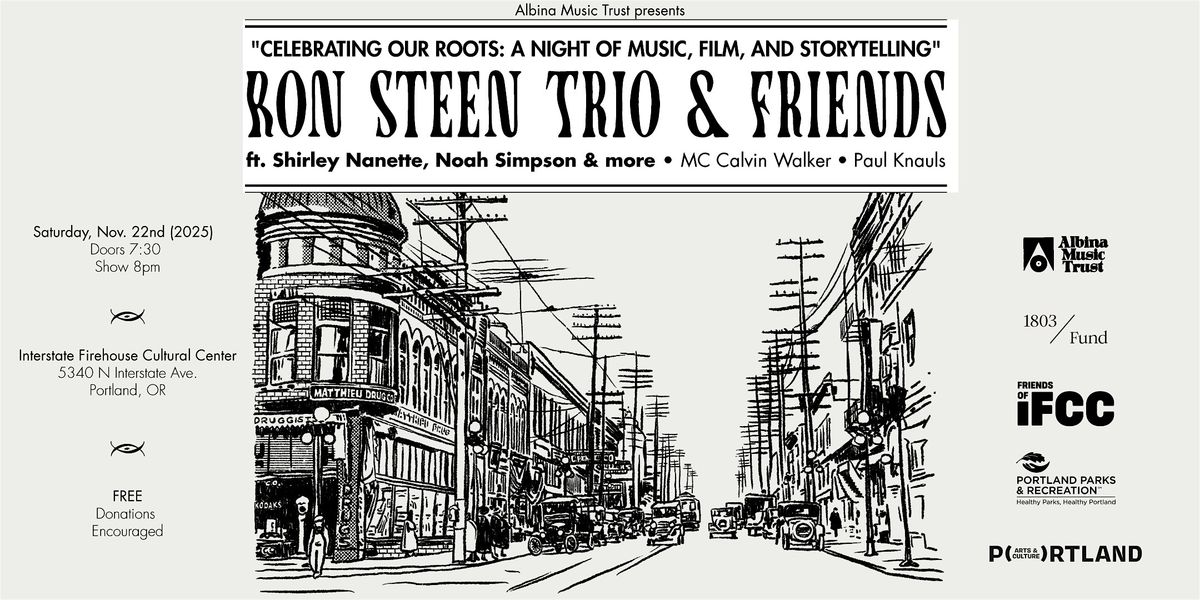 "Celebrating Our Roots" ft. Ron Steen & Friends, 22 November | Event in Portland | AllEvents