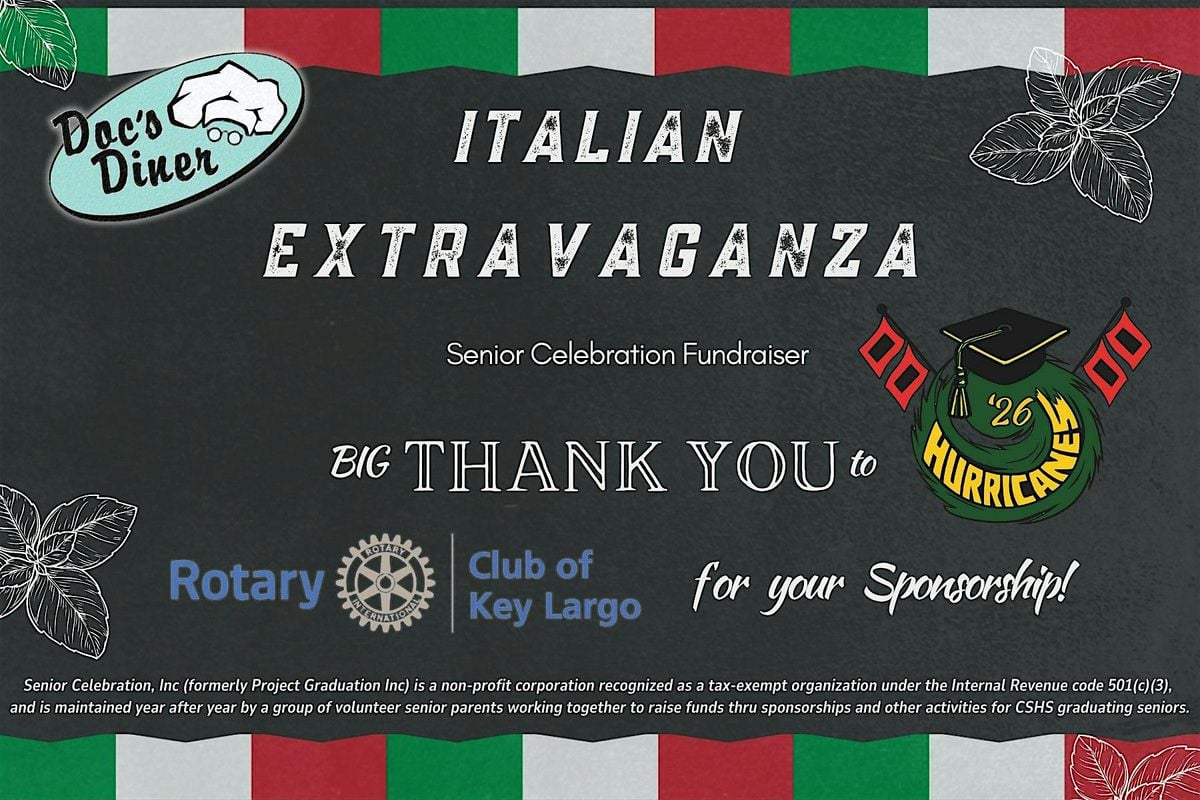 ITALIAN EXTRAVAGANZA, 24 October | Event in Key Largo | AllEvents