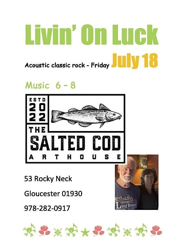 Livin' On Luck returns to Salted Cod Art House & Wine Bar, 18 July | Event in Gloucester | AllEvents