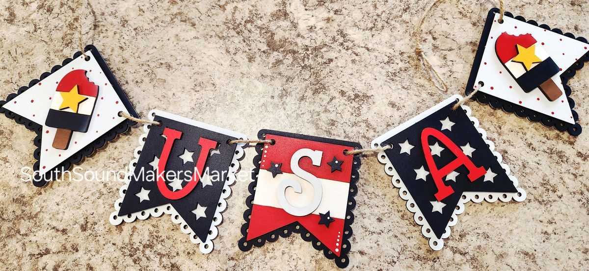Patriotic USA Banner Paint & Sip, 28 June | Event in Puyallup | AllEvents