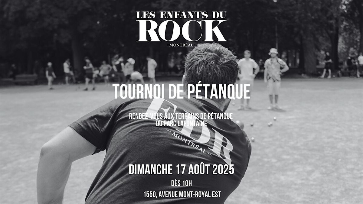 TOURNOI DE PÉTANQUE 2025 - 2e édition, 17 August | Event in Montreal | AllEvents