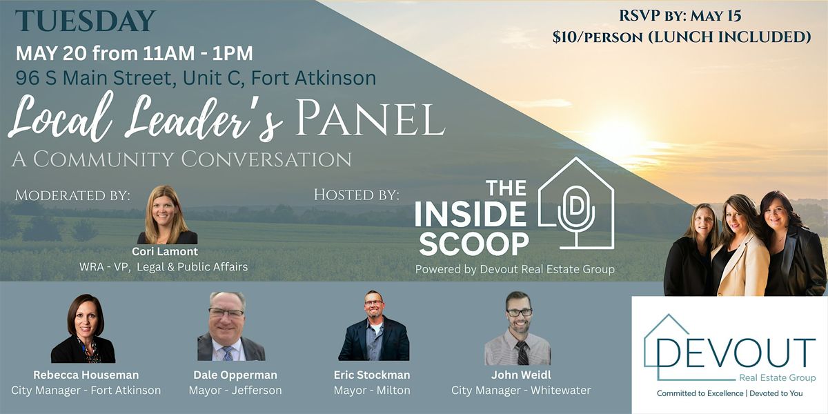 The Inside Scoop - Local Leader's Panel: May 20th | Event in Fort Atkinson | AllEvents