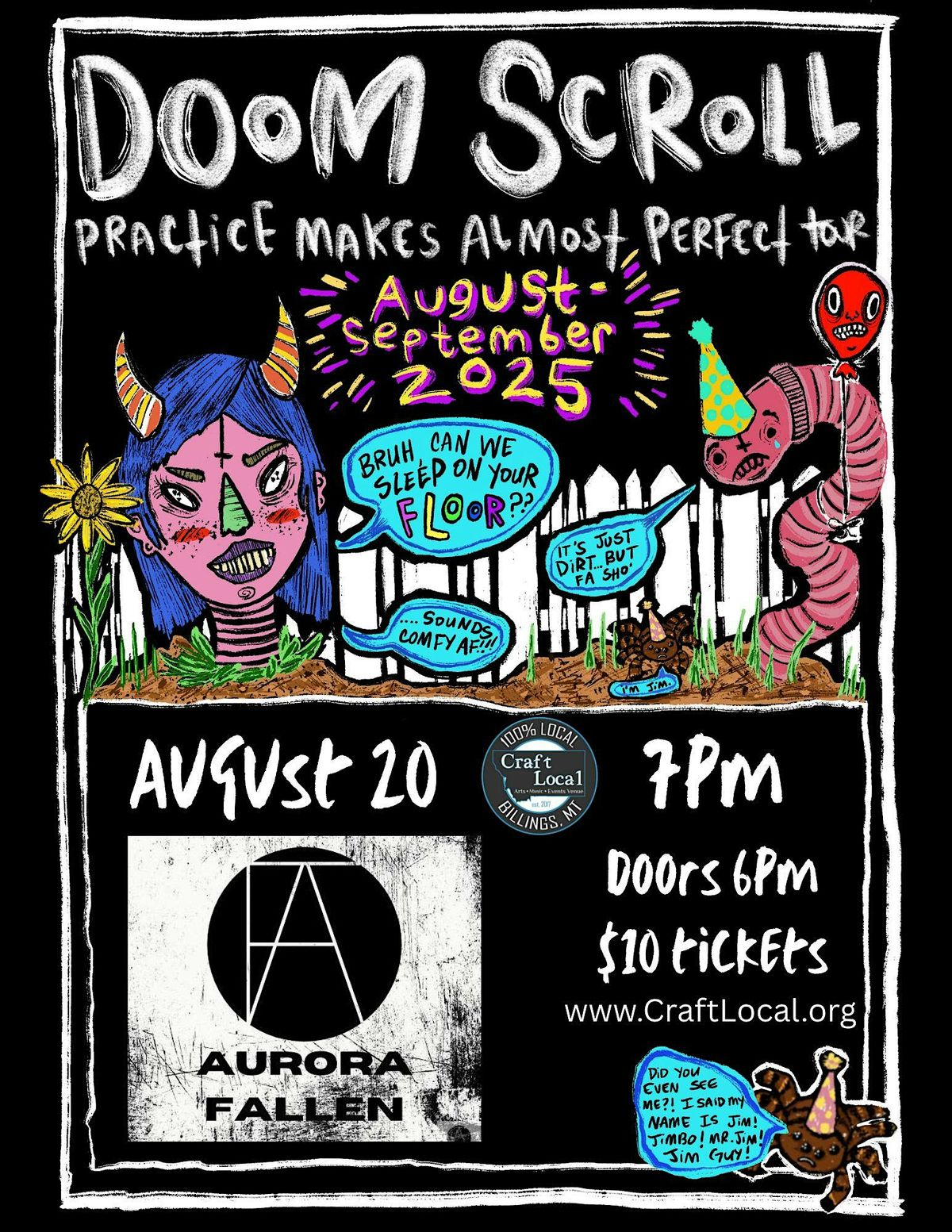 Doom Scroll w/Aurora Fallen, 20 August | Event in Billings | AllEvents