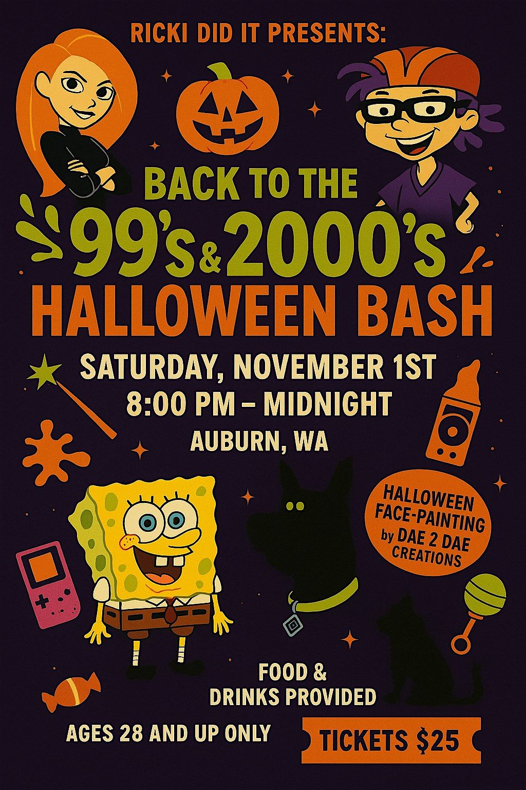 Back To the 99’s & 2000’s Halloween Bash, 1 November | Event in Auburn | AllEvents