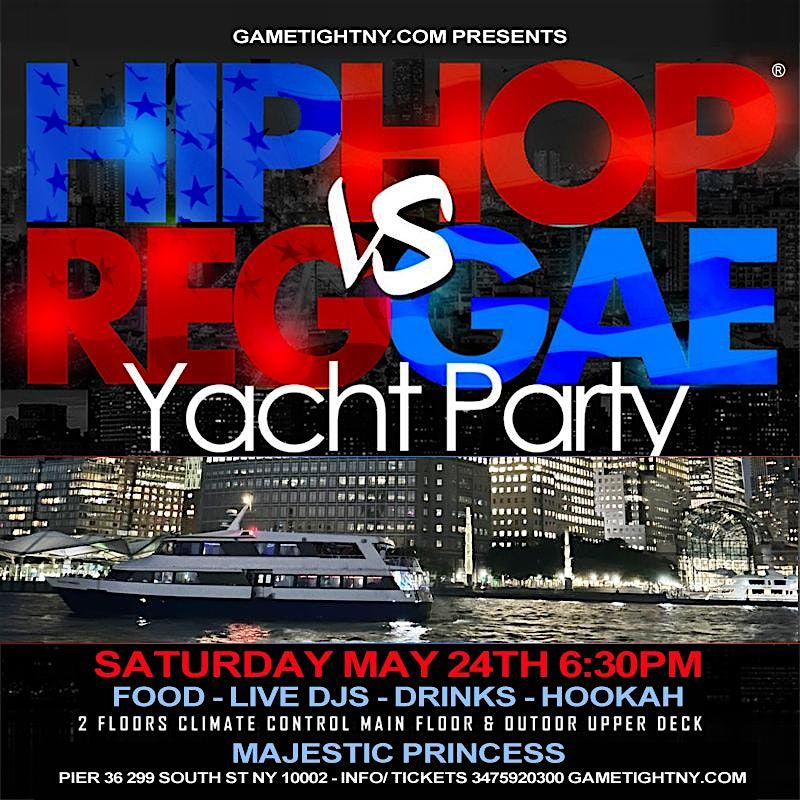 MDW NYC HIP HOP VS REGGAE® NYC SUNSET CRUISE MAJESTIC PRINCESS PIER 36, 24 May | Event in New York | AllEvents
