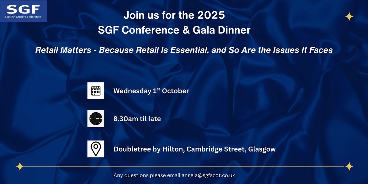 SGF Conference & Gala Dinner 2025, 1 October | Event in Glasgow | AllEvents