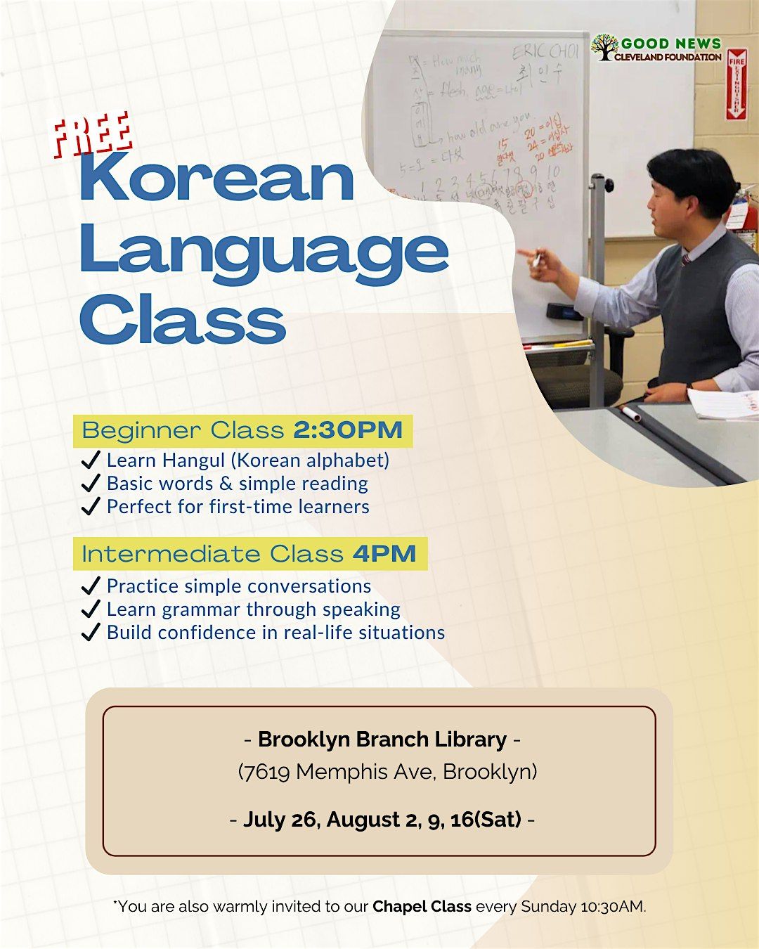 FREE Weekend Academy - Korean Class(Beginner/Intermediate) | Event in Brooklyn | AllEvents