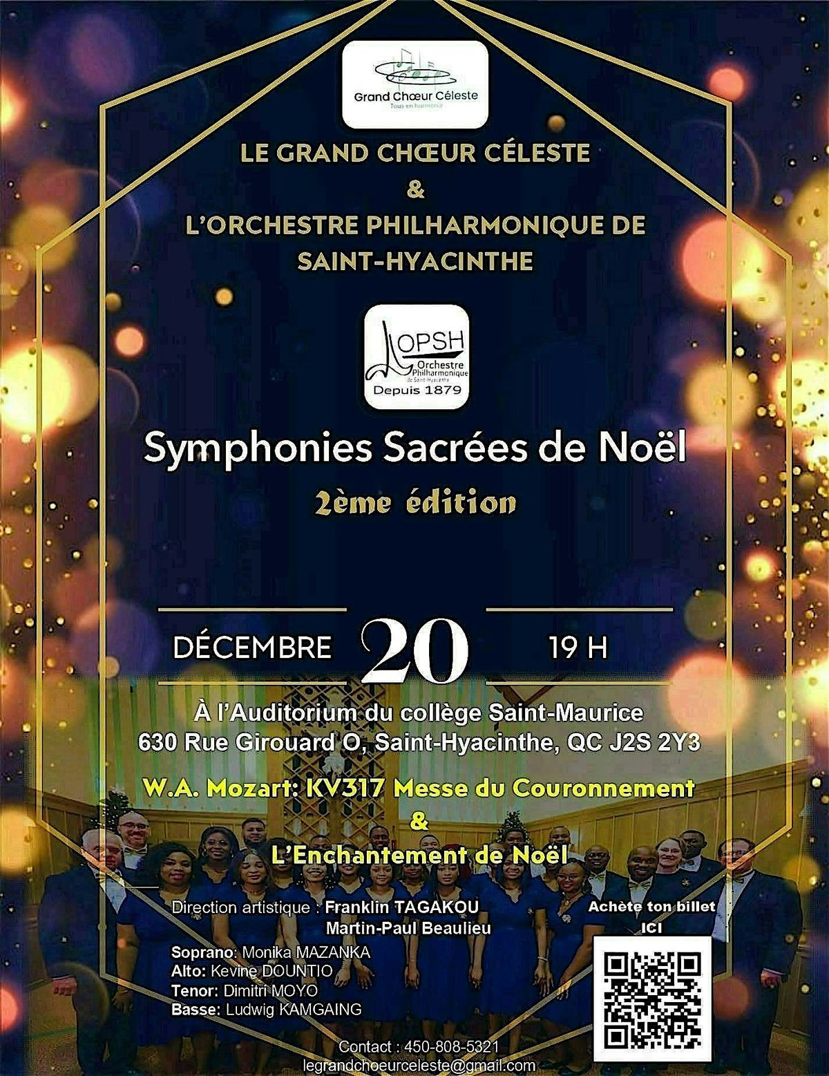 Symphonies Sacrées de Noël (2e édition), 20 December | Event in Saint-Hyacinthe | AllEvents