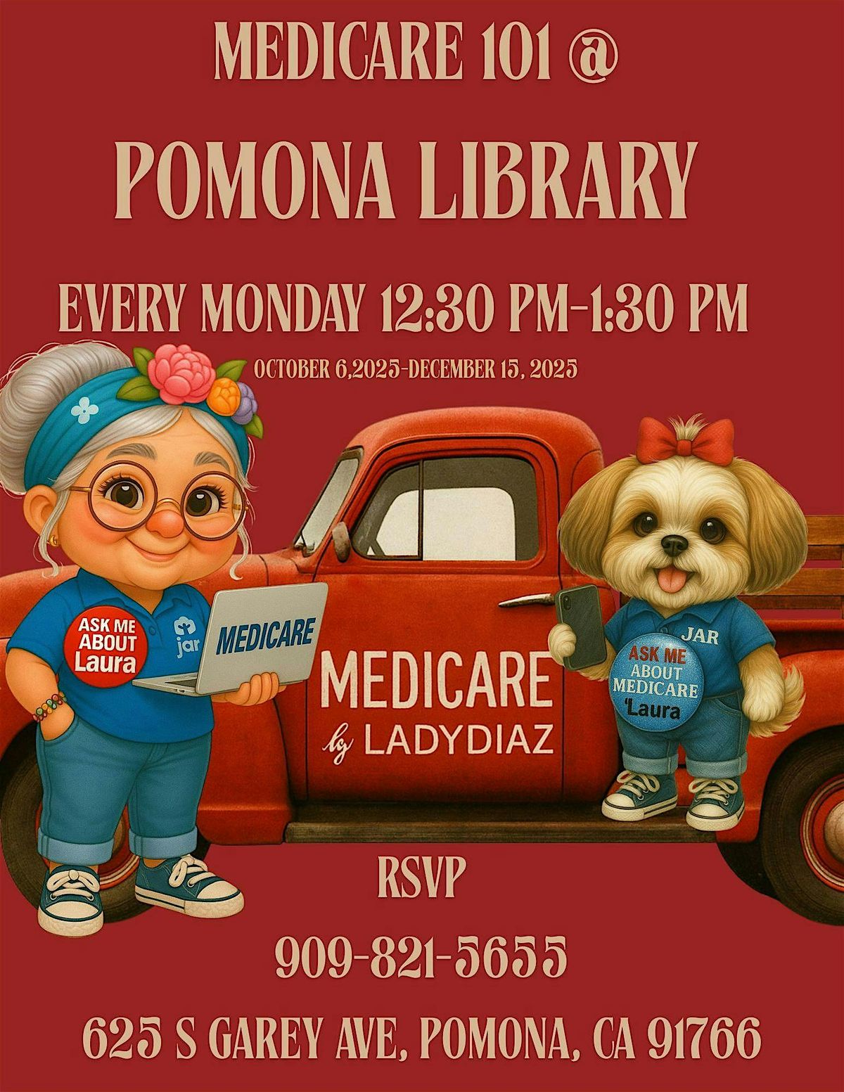 Medicare 101 Workshop @ Pomona Library on Mondays, 6 November | Event in Pomona | AllEvents