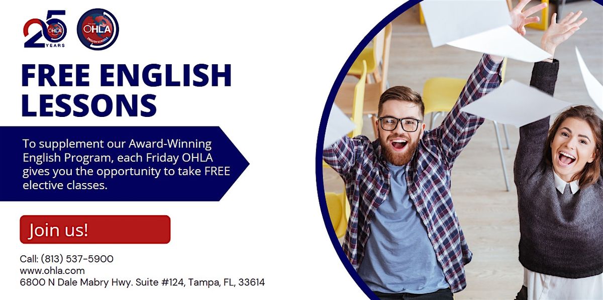 Free TOEFL Classes, 13 June | Event in Tampa | AllEvents