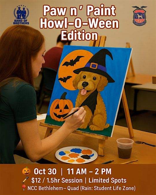 Boos, Brushes & Besties: Paw n’ Paint at NCC!, 30 October | Event in Bethlehem | AllEvents