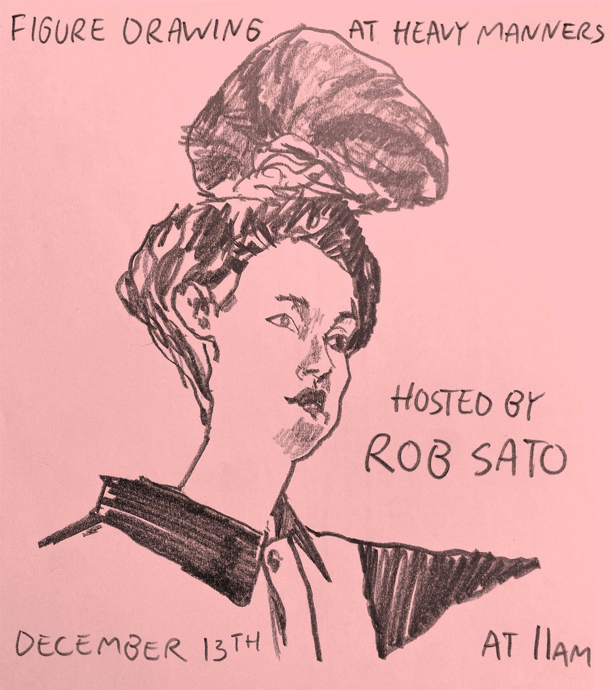 Figure Drawing at Heavy Manners Hosted by Rob Sato (12/13), 13 December | Event in Los Angeles | AllEvents