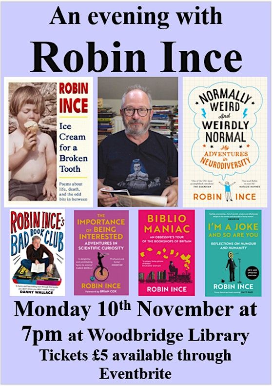 An Evening with Robin Ince, 10 November | Event in Woodbridge | AllEvents
