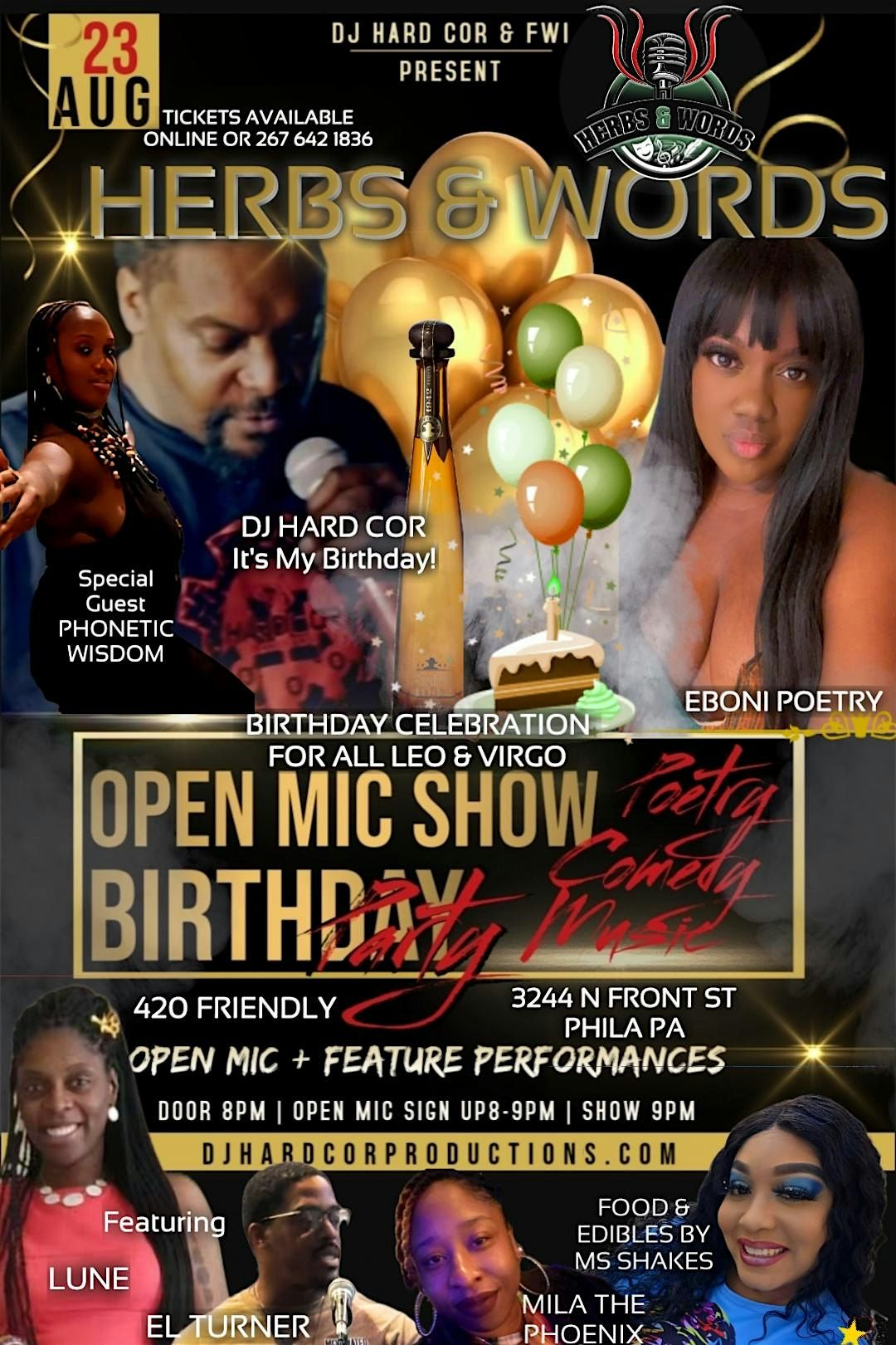 HERBS & WORDS OPEN MIC SHOW, 23 August | Event in Philadelphia | AllEvents