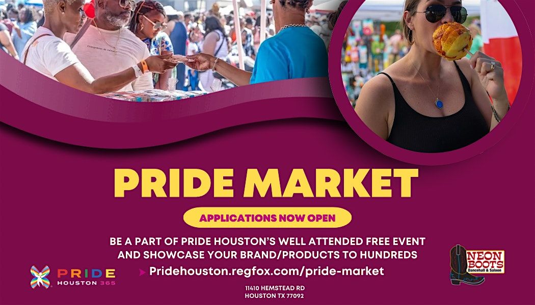 Official 2025 Pride Market x Neon Boots, 1 June | Event in Houston | AllEvents