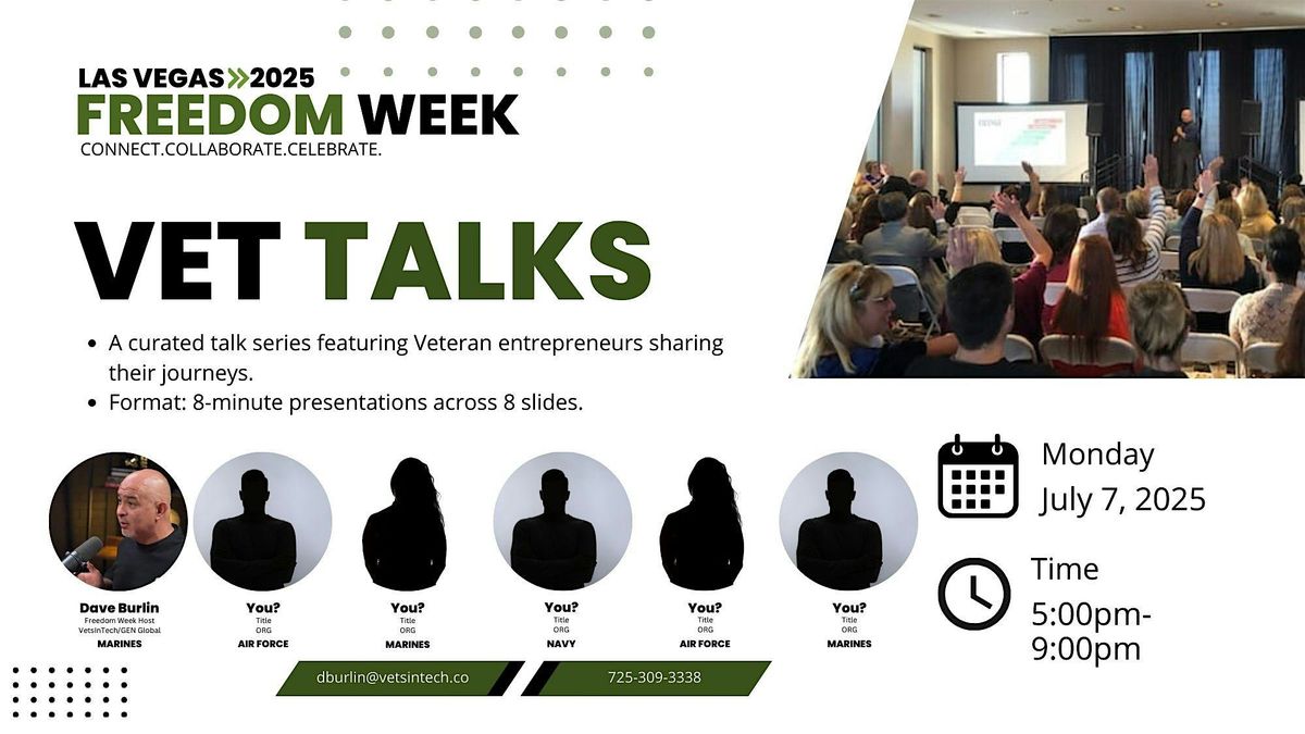VET Talks : Veteran Expansion & Transformation, 7 July | Event in Las Vegas | AllEvents