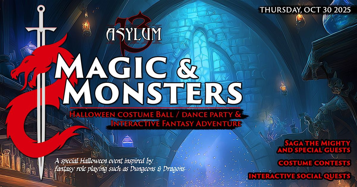 Asylum 13's Magic & Monsters 2025: A High Fantasy Halloween Costume Ball, 30 October | Event in Wilmington