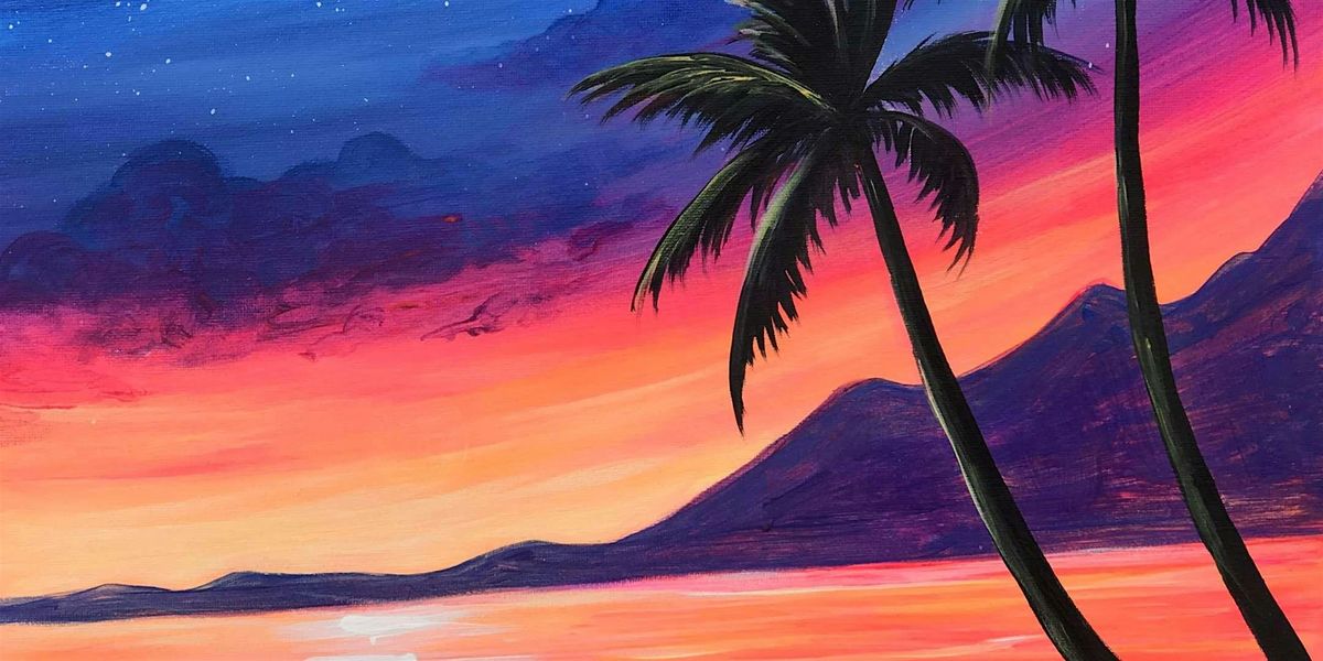 Seaside Sunset - Paint and Sip by Classpop!™, 27 June | Event in Katy | AllEvents