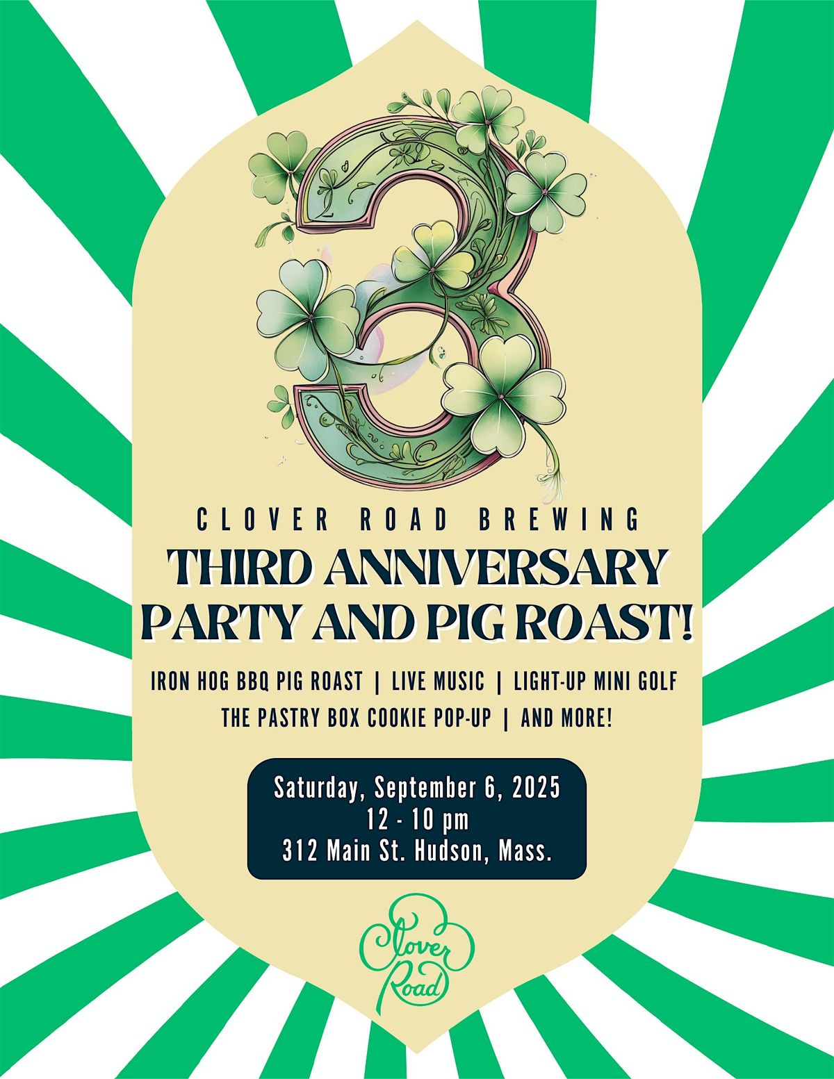 Clover Road Brewing Third Anniversary Party Pig Roast, 6 September | Event in Hudson | AllEvents