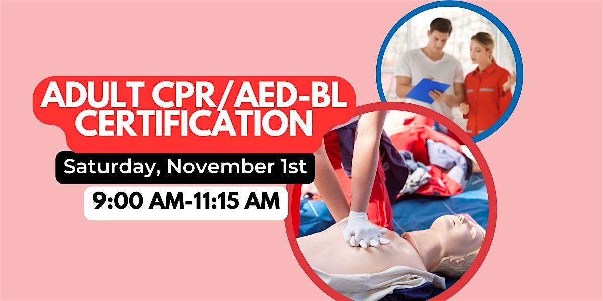 Adult CPR / AED-BL Certification, 1 November | Event in Brooklyn | AllEvents
