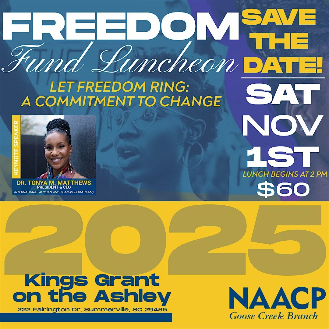 2025 Freedom Fund Luncheon: Let Freedom Ring – A Commitment to Change, 1 November | Event in Summerville