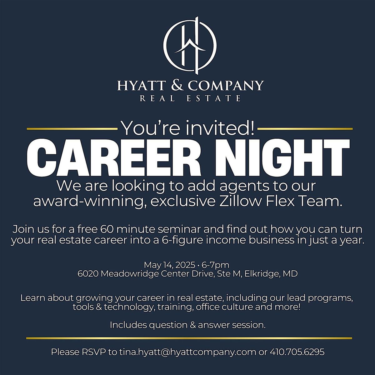 Real Estate Career Night, 14 May | Event in Elkridge | AllEvents