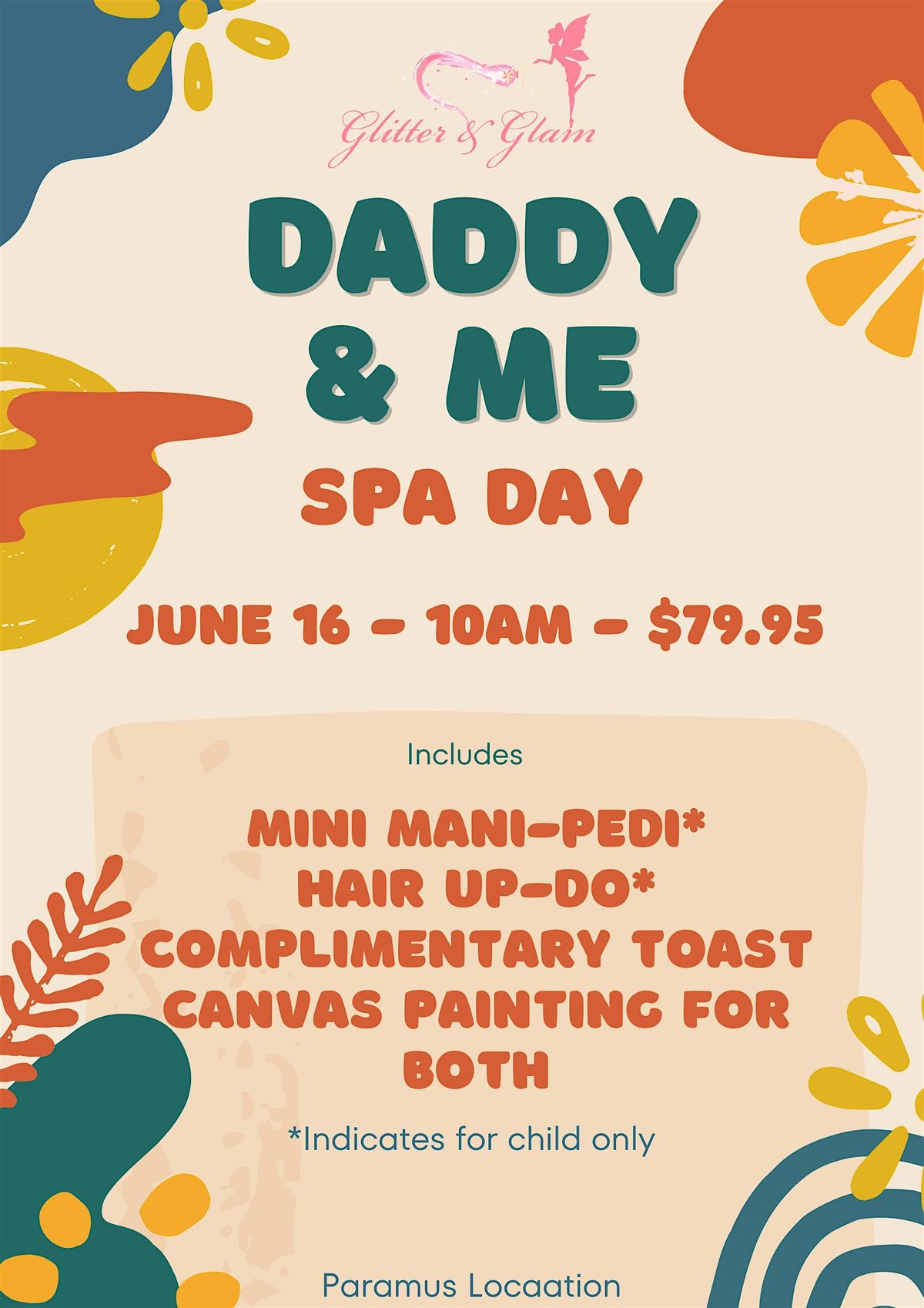 Daddy & Me Spa Day at Glitter & Glam Paramus, 15 June | Event in Paramus | AllEvents