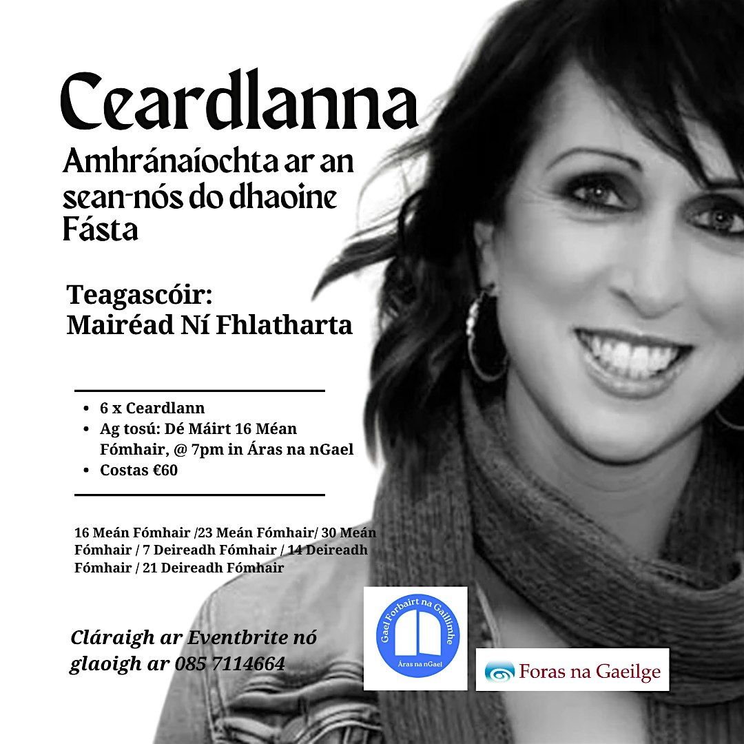 Cúrsa Amhránaíochta ar an sean-nós - Sean nós singing course, 16 September | Event in Galway | AllEvents