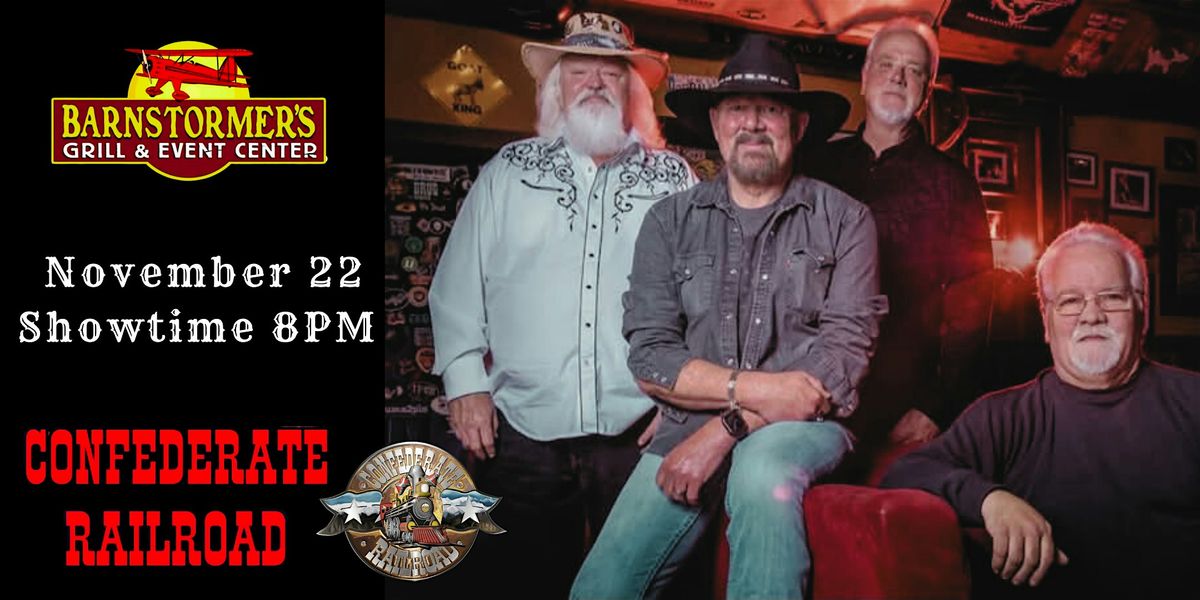Barnstormer’s Grill Presents ***Confederate Railroad***, 22 November | Event in Williamson | AllEvents