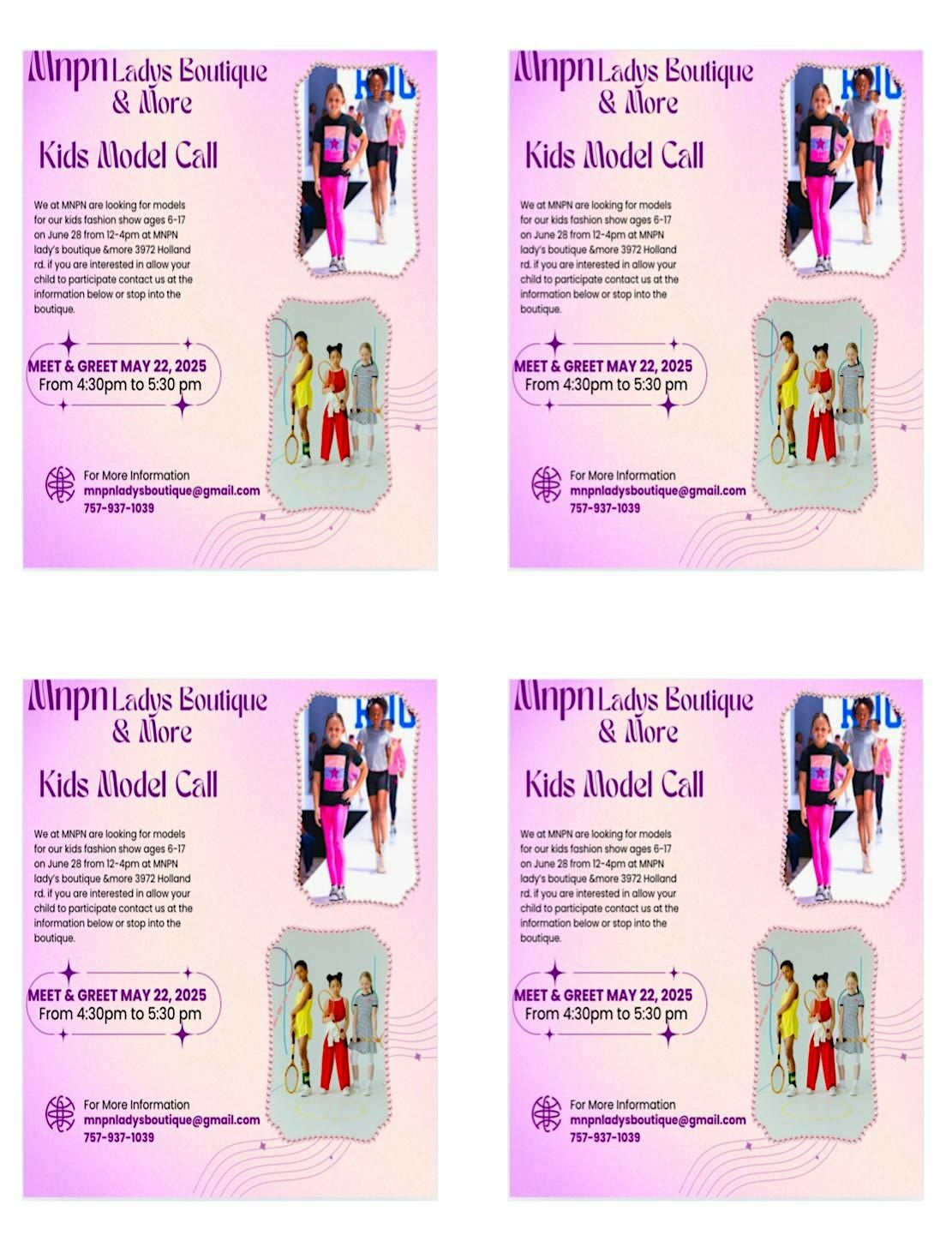 MNPN Kids model call, 22 May | Event in Virginia Beach | AllEvents
