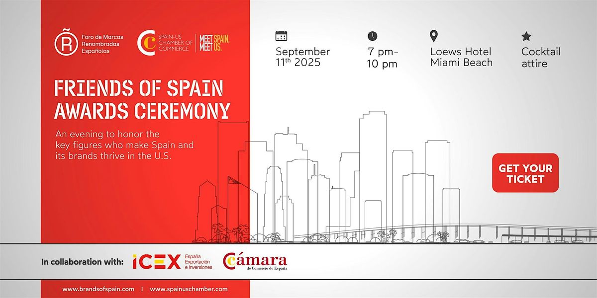 FRIENDS OF SPAIN AWARDS CEREMONY, 11 September | Event in Miami Beach | AllEvents