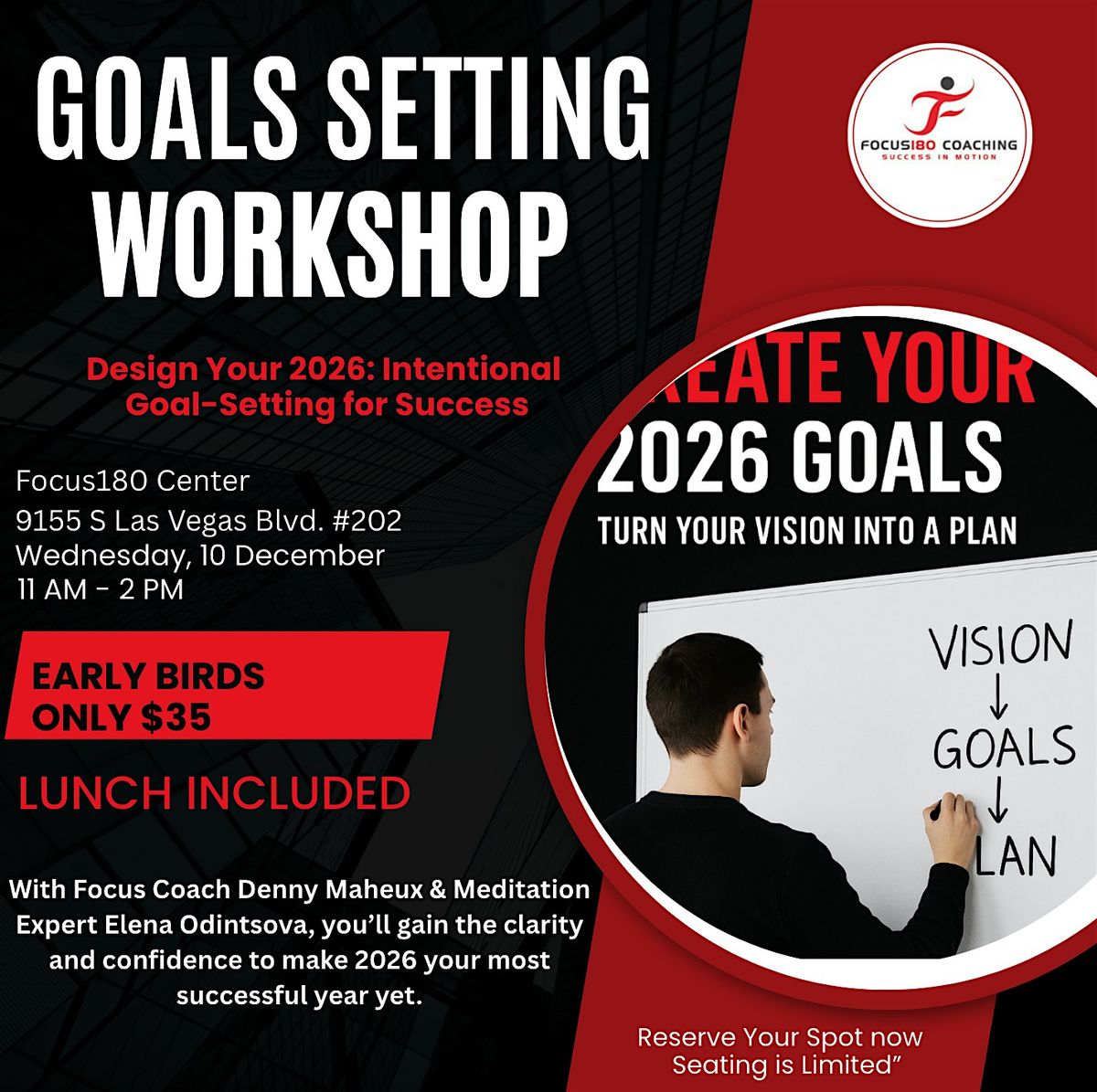 Create Your 2026 Goals – 3-Hour Interactive Workshop ⚪, 10 December | Event in Las Vegas | AllEvents
