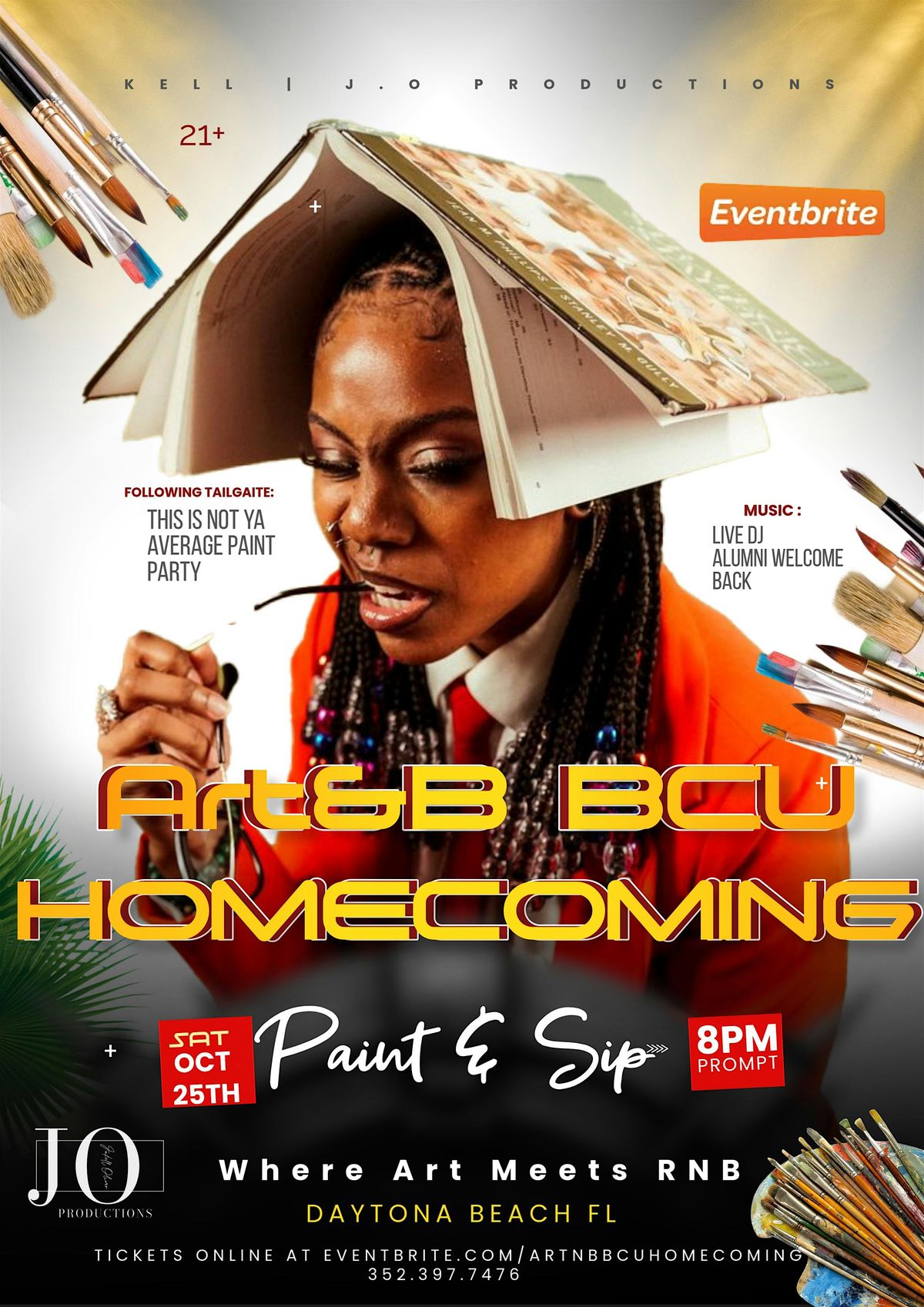 ARTnB PAINT & SIP BCU HOMECOMING, 25 October | Event in Daytona Beach | AllEvents